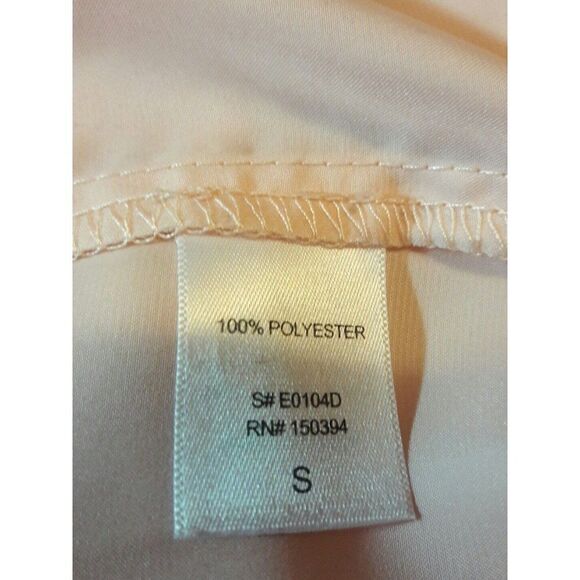 Ecru Lab Shirt Peach Orange Silky Tunic with Tassels Size Small‎ - Picture 12 of 12